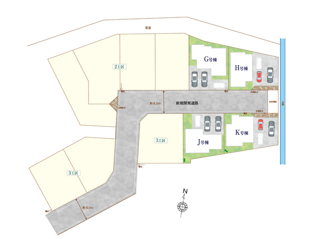 ハートフルタウン（那覇）うるま市仲嶺2期　1工区（全11棟）の見取り図