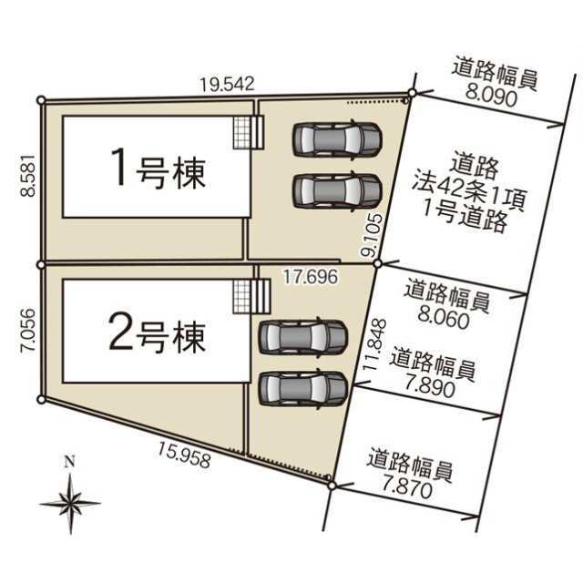 クレイドルガーデン西尾市寺津町 第7の見取り図