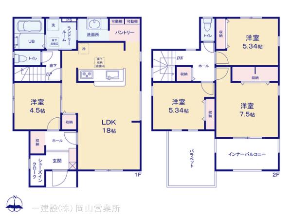 リーブルガーデン北区中撫川の見取り図