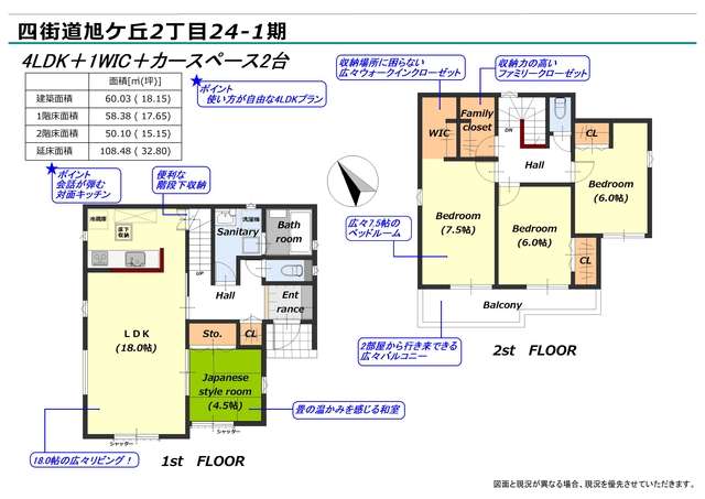 リナージュ四街道旭ケ丘２丁目　第１期の見取り図