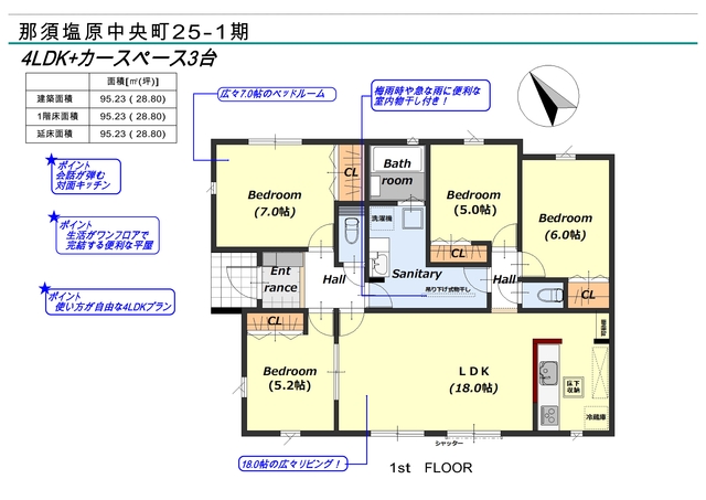 リナージュ那須塩原中央町　第１期の見取り図