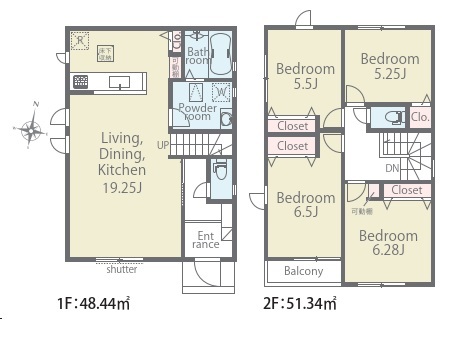 リナージュ宇都宮江曽島本町　第１期の見取り図