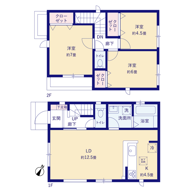 グラファーレ4244綾瀬市落合北４期２棟の見取り図