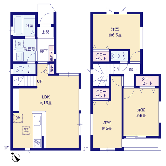 グラファーレ4344座間市相模が丘１１期１棟の見取り図