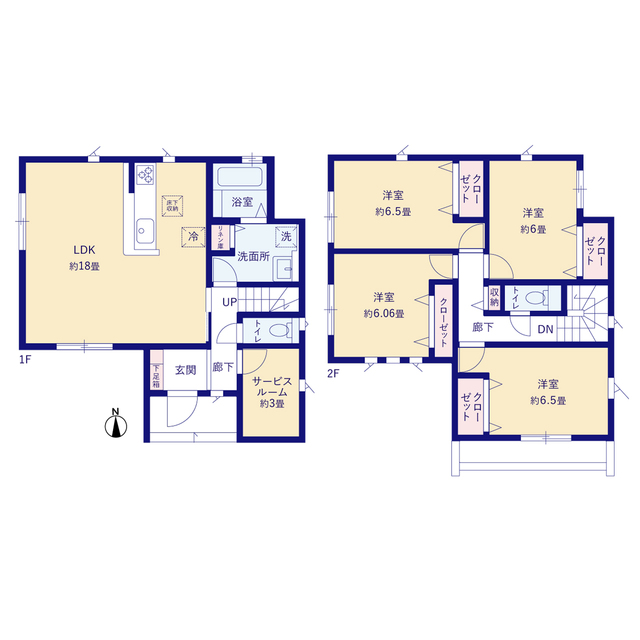 グラファーレ4344横浜市影取町５期１棟の見取り図