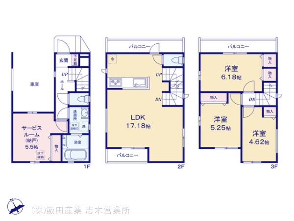 ハートフルタウン富士見市鶴馬3530番の見取り図