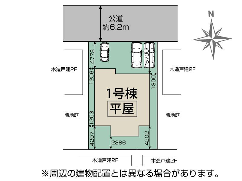 ブルーミングガーデン狭山市柏原１３期１棟の見取り図