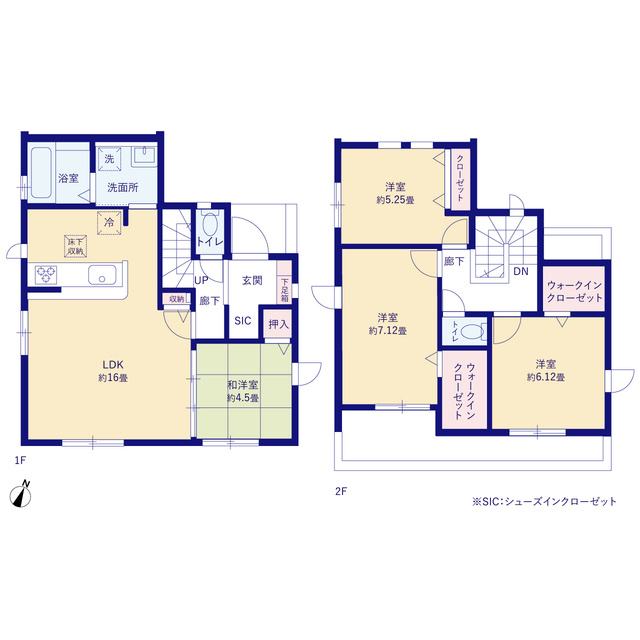 グラファーレ4358上尾市向山１１期２棟の見取り図