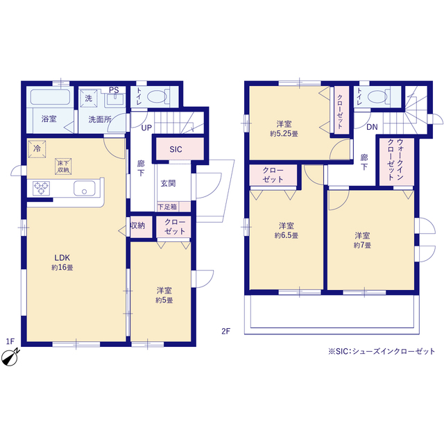 グラファーレ4373千葉市長作台１３期１棟の見取り図