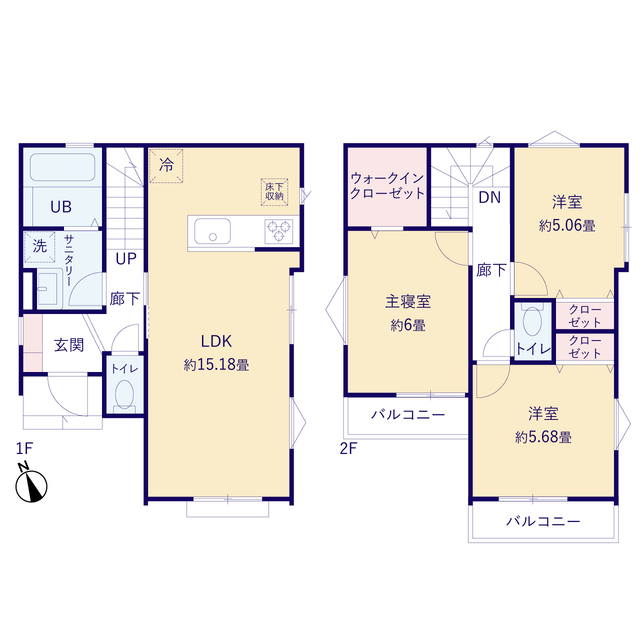 ティアラ4330川越市砂１棟の見取り図