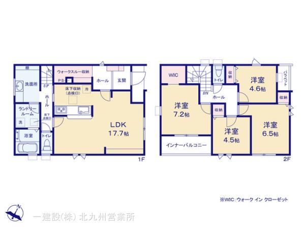 リーブルガーデン小倉北区高坊第三の見取り図