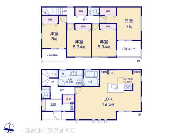 リーブルガーデン金沢区釜利谷西３丁目第２の見取り図