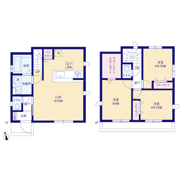 グラファーレ4210稲城市押立５期１３棟の見取り図