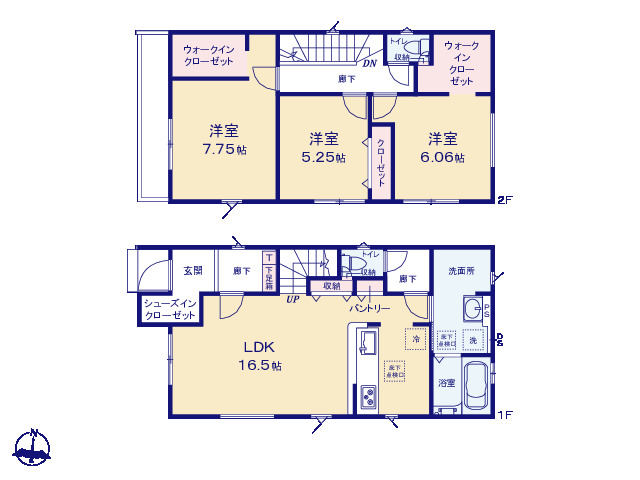 グラファーレ4348川口市芝１５期４棟の見取り図