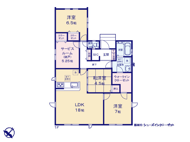 グラファーレ4348春日部市下蛭田３期１棟の見取り図