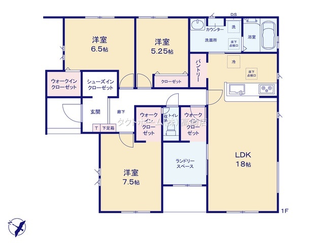 グラファーレ4381高崎市上中居町３期３棟の見取り図