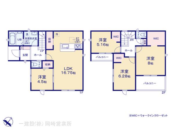 リーブルガーデン碧南第６５尾城町の見取り図