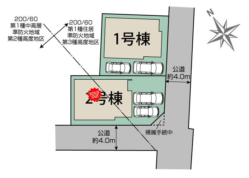 茅ケ崎市円蔵3期2棟 区画図