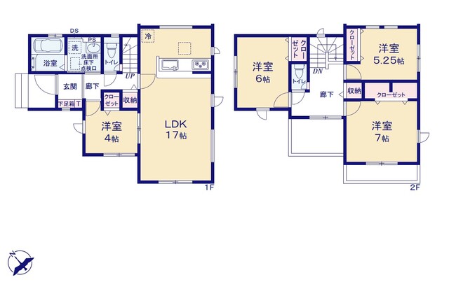 グラファーレ4358久喜市久喜東１０期１３棟の見取り図