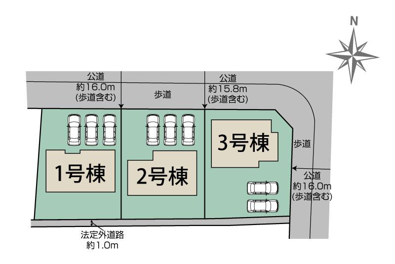みどり市大間々町大間々2期3棟 区画図