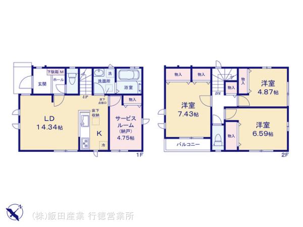 ハートフルタウン市川市新浜1丁目19番の見取り図