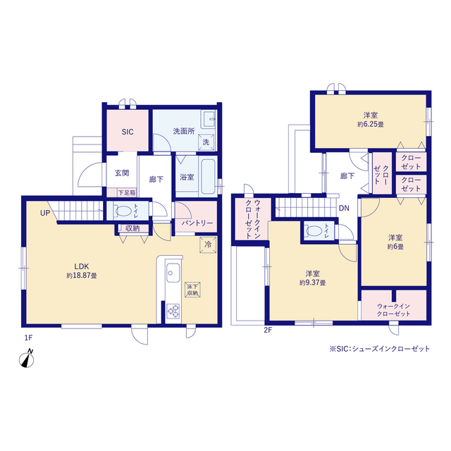 グラファーレ4267ふじみ野市亀久保２８期６棟の見取り図