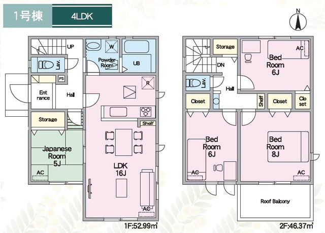 リナージュ一宮市開明０１期の見取り図