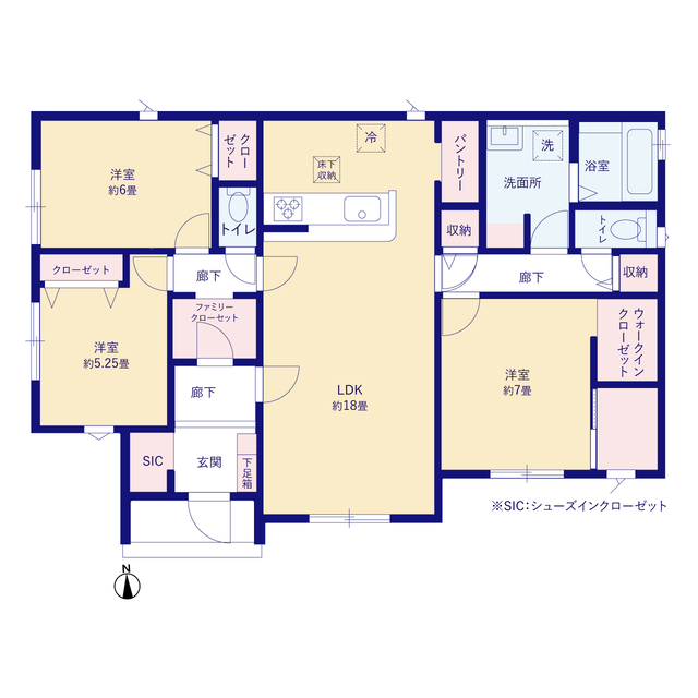 グラファーレ4396太田市新田上江田町６棟の見取り図