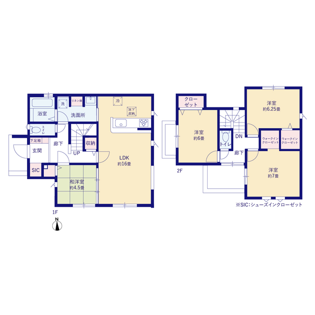グラファーレ4396太田市新田上江田町６棟の見取り図