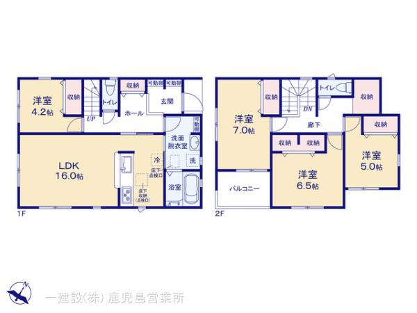 リーブルガーデン鹿児島市東谷山の見取り図