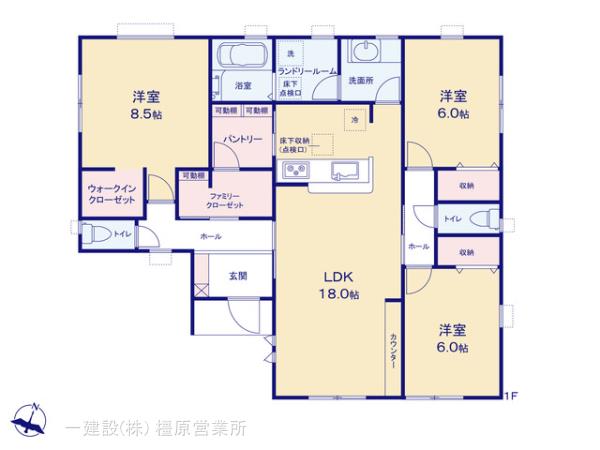 リーブルガーデン平群町上庄二丁目の見取り図