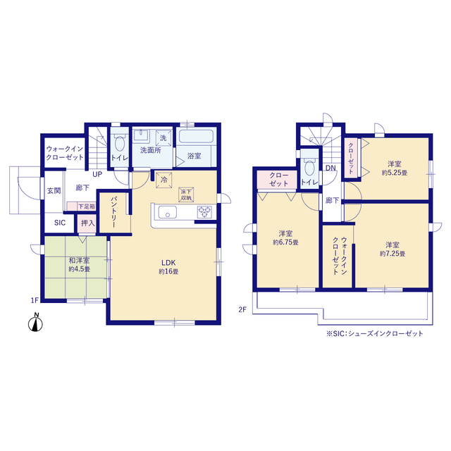 グラファーレ4321八王子市下柚木３期１棟の見取り図