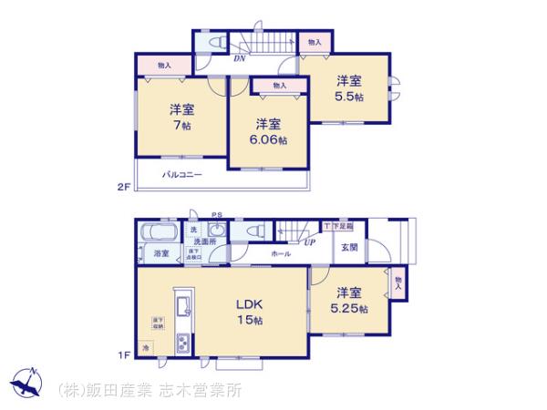 ハートフルタウン狭山市水野1012番の見取り図