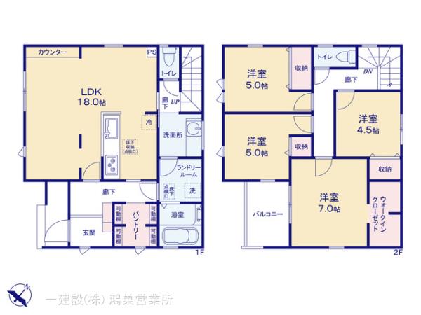リーブルガーデン鴻巣登戸第2の見取り図