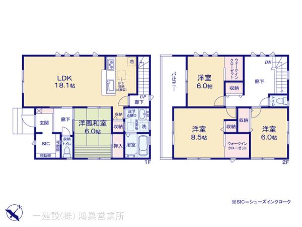 リーブルガーデン鴻巣登戸第2の見取り図