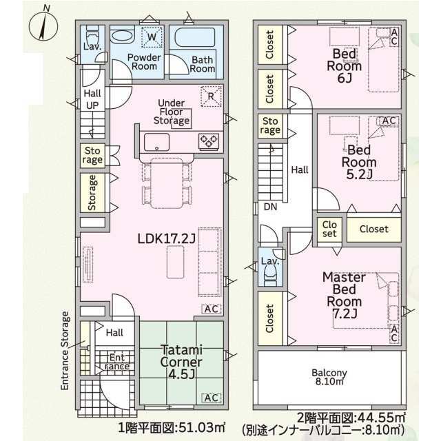 クレイドルガーデン岐阜市鏡島西 第2の見取り図