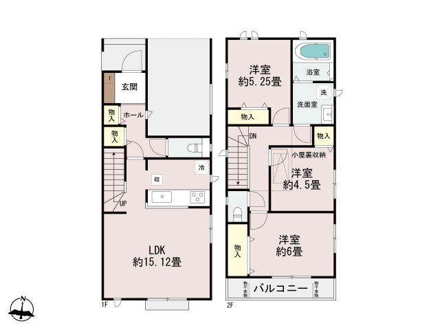 ハートフルタウン大阪東住吉区杭全7丁目42番の見取り図