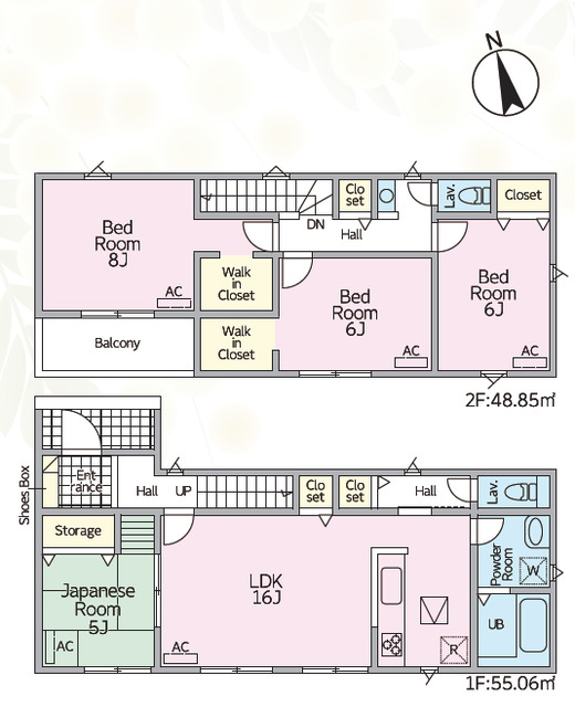 リナージュ鈴鹿長太新町２丁目　第１期の見取り図