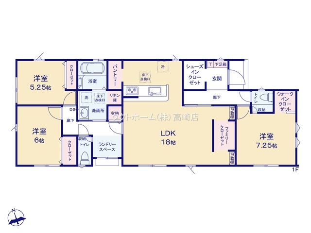 グラファーレ4381高崎市倉賀野町１４期２棟の見取り図