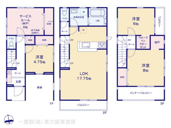 リーブルガーデン八尾市東本町の見取り図