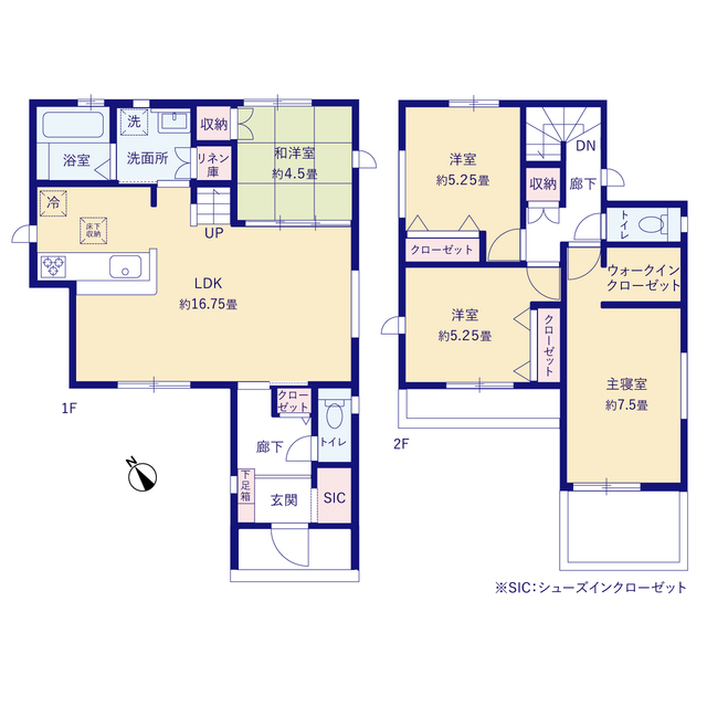 グラファーレ4295加古川市野口町長砂２期３棟の見取り図