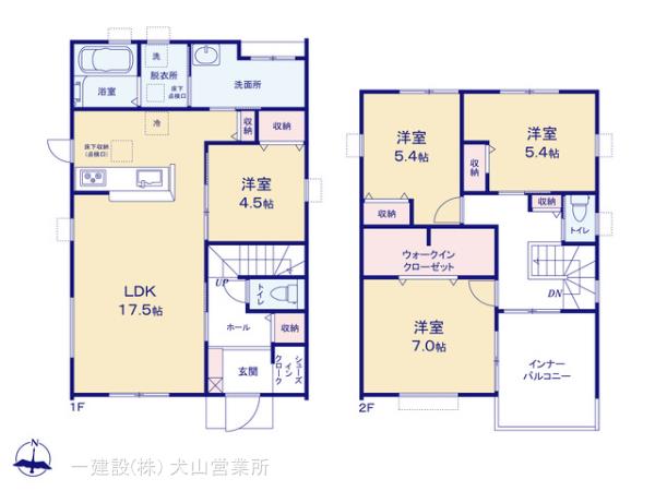 リーブルガーデン各務原市川島松倉町の見取り図