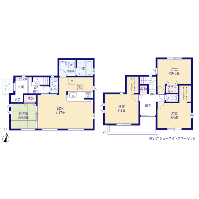 グラファーレ4322柏市増尾２３期１棟の見取り図