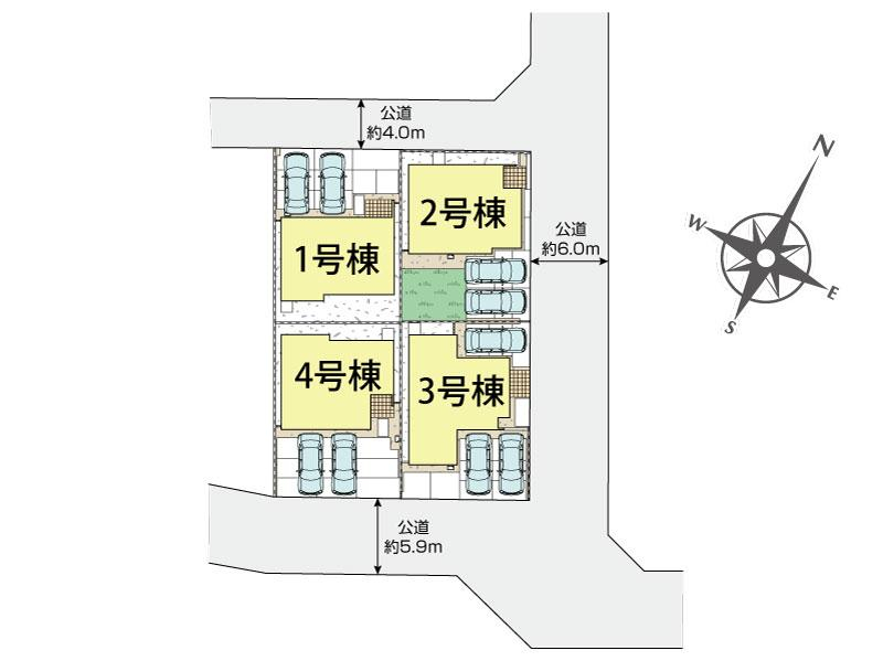 ブルーミングガーデン岡山市南区東畦４棟の見取り図