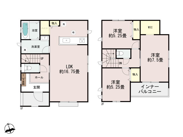 ハートフルタウン西原町我謝729番の見取り図