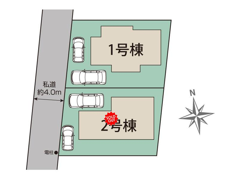 ブルーミングガーデン西東京市芝久保町４丁目２期２棟の見取り図
