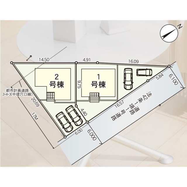 クレイドルガーデン盛岡市西青山 第14の見取り図