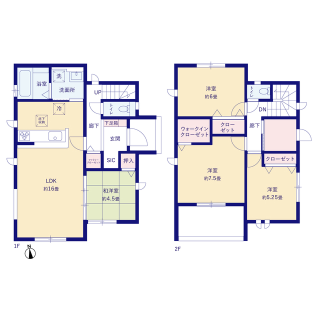 グラファーレ4381高崎市下中居町２期３棟の見取り図