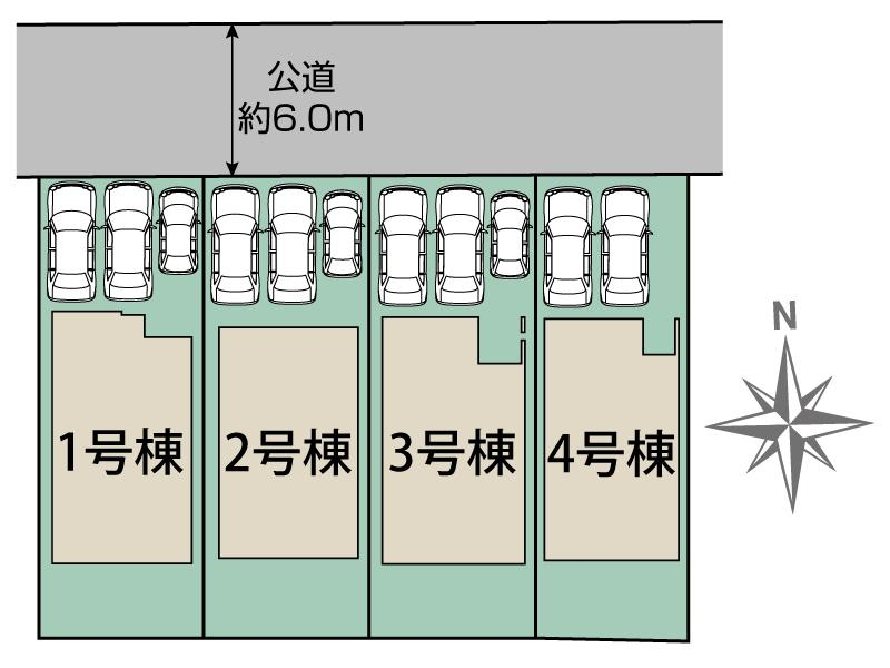 ブルーミングガーデン半田市前田町４棟の見取り図