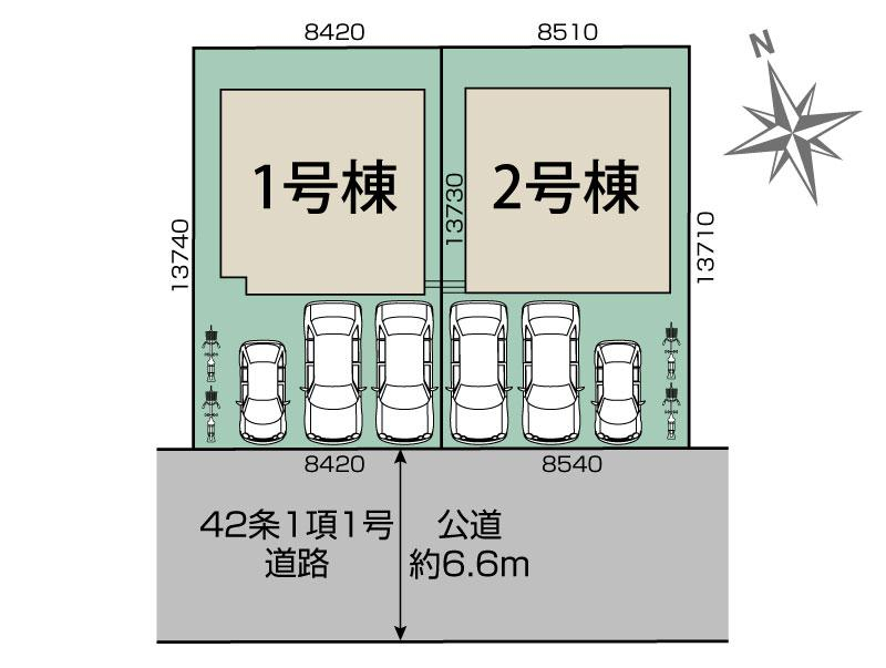 枚方市長尾東町3丁目3期2棟 区画図
